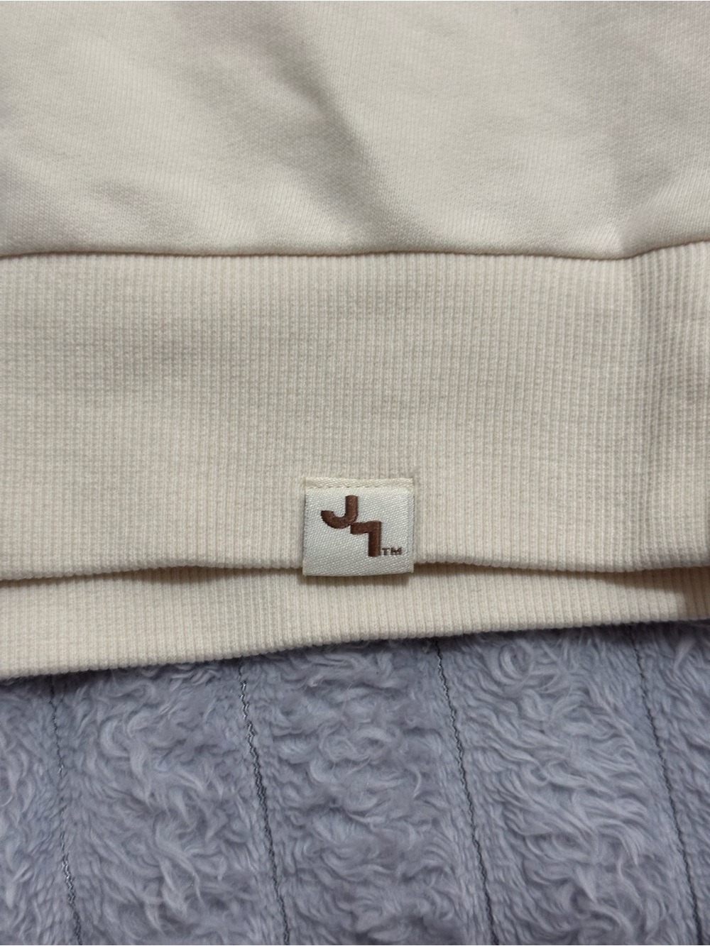 JoyLab Cream V-Neck Lace-Trim Pullover Sweater - Picture 3 of 6